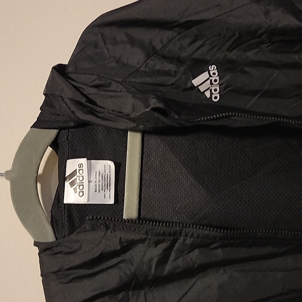 Adidas Black Jacket Size 5t black with 3 stripe - Picture 2 of 4
